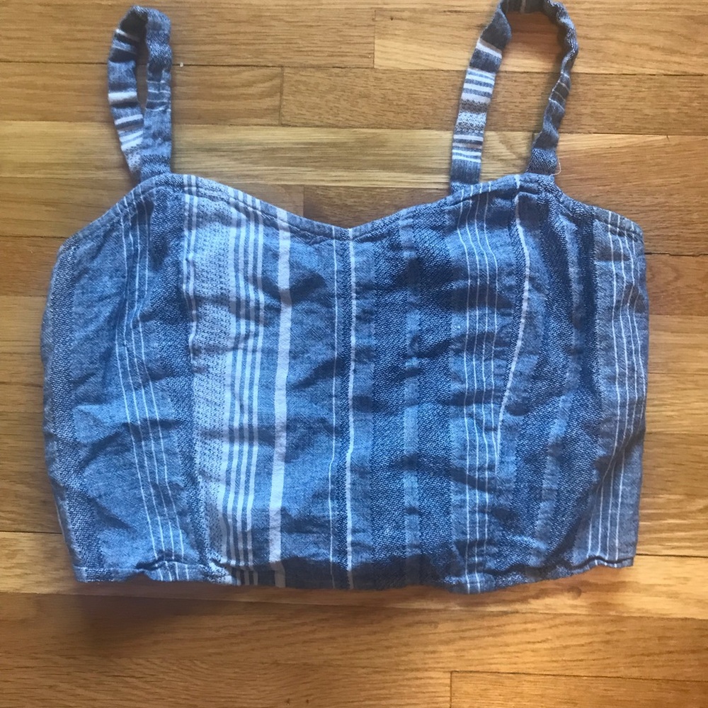 Express Blue and White Tank Top